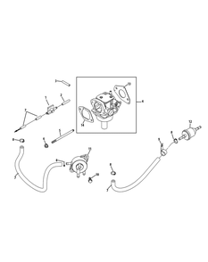 Kohler Sv720-3044 Fuel System Diagram and Parts List for Z-FORCE54 (17BF3AGX-17BF3AGX010)(2011 & Before) Cub Cadet Lawn Tractor